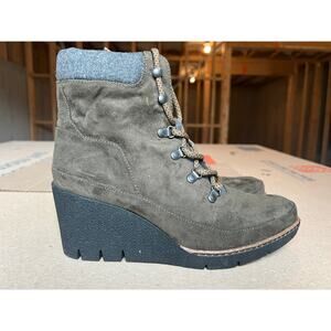 Dr. Scholl's Womens Lada Lace-Up Ankle Wedge Boots 7.5M